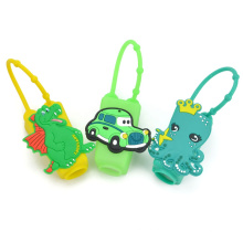 Cartoon Cute Keyring 30Ml Travel Silicone Key Chains Keychain Hand Sanitizer Holder With Key Ring For Backpack
